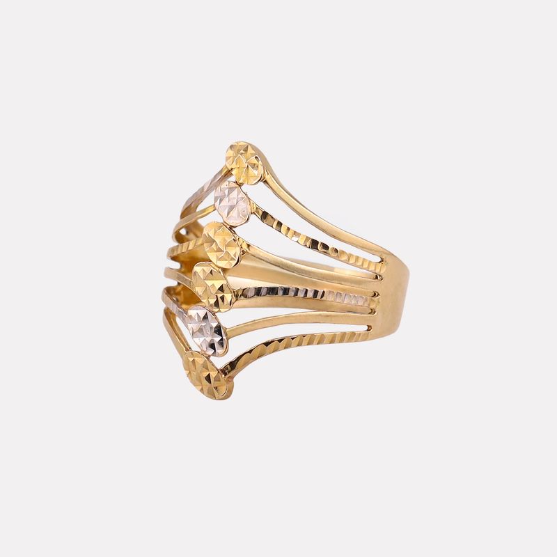 Anillo Lineas Ovalo Tns. 14k 2.5g #8
